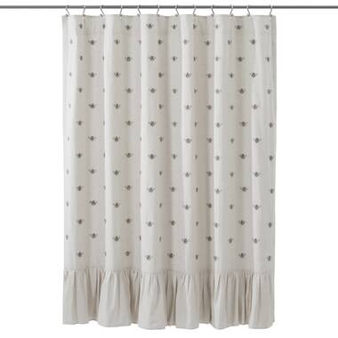 Gracie Oaks Ewelina Linen Shower Curtain | Wayfair